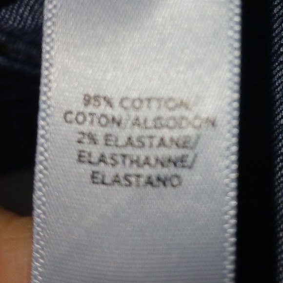 LOFT Denim Jacket Classic Blue Wash Distressed Button Front Long Sleeve Women's - Picture 7 of 11